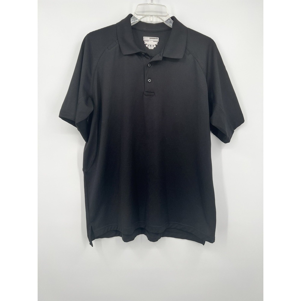 511 5.11 Tactical Sleeve Pocket Polo Shirt Mens XL Black Short Sleeve